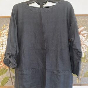 Eileen Fisher Charcoal Blouse